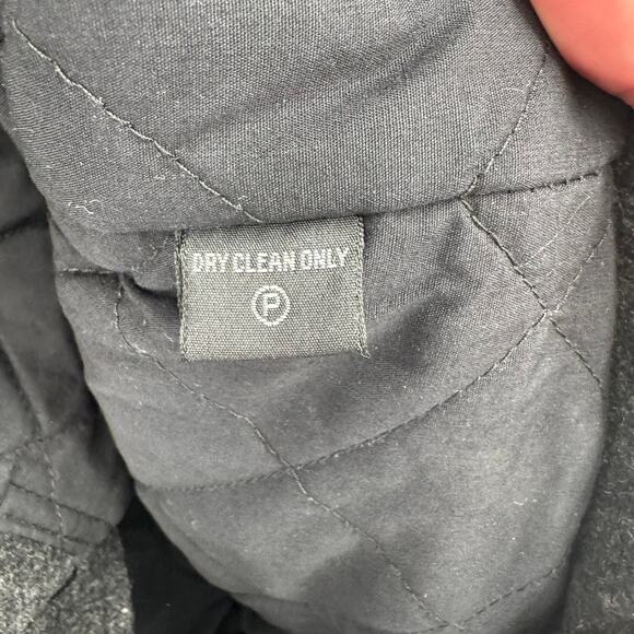 Vintage Polo Jeans Co Ralph Lauren Wool Blend Overcoat Jacket Mens M Black Gray - Picture 10 of 15